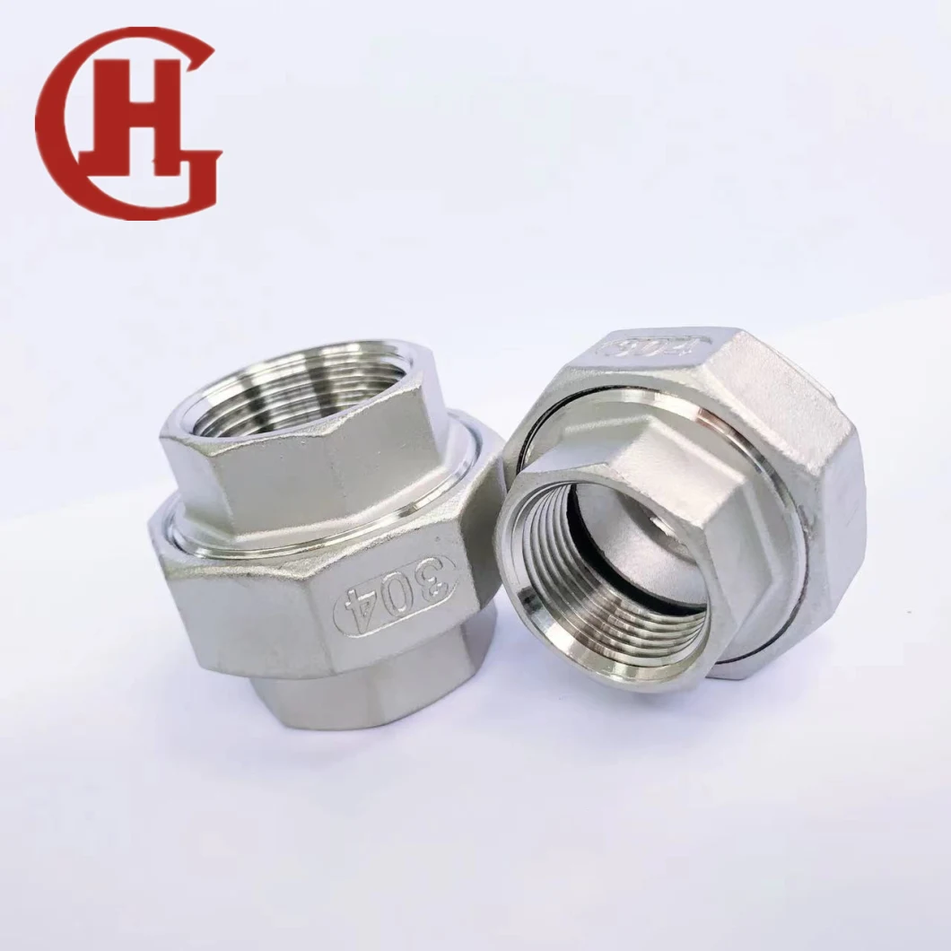 304 Stainless Steel Union, Threaded Connection, Corrosion Resistant