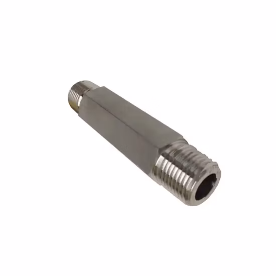 Sch40 Sch80 Mamilo de aço preto longo soldado ou sem costura