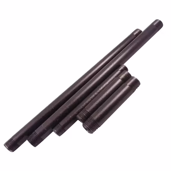Preço de fábrica Ss201 SS304 SS316 Sch40 Sch80 Bsp DIN NPT Encaixe de tubo roscado Niples de tubo de aço inoxidável Conector de tubo niple de mangueira Niples de tubo rosqueado